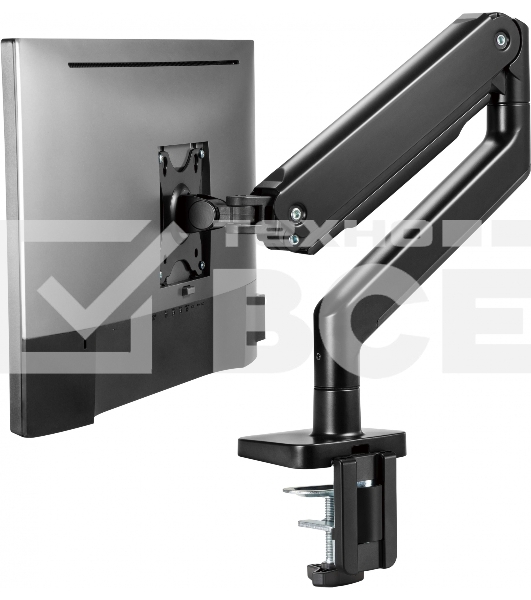 Кронштейн для мониторов Ultramounts UM730 черный 17'-45' макс.16кг крепление к столешнице поворот и наклон