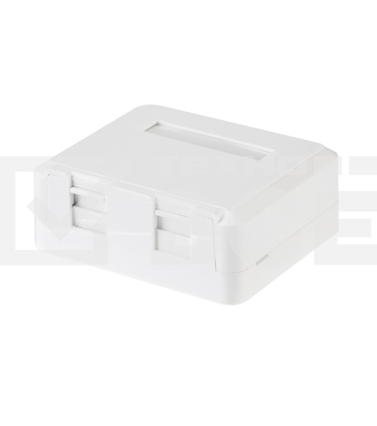 Корпус настенной розетки Rexant под 2 модуля Keystone Jack белый