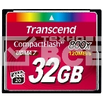Флеш карта CF 32Gb Transcend, 800X, фото 1
