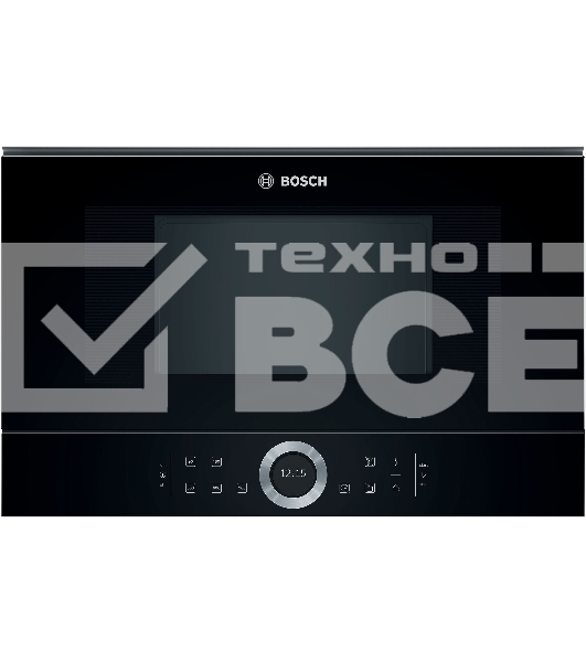Микроволновая печь встраиваемая Bosch BFL634GB1 чёрный, 21 л, 900 Вт, переключатели - поворотный механизм/сенсор