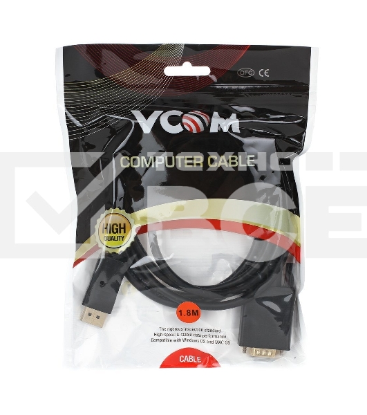 Кабель-переходник VCOM DisplayPort --> VGA_M/M 1,8м <CG607-1.8M>