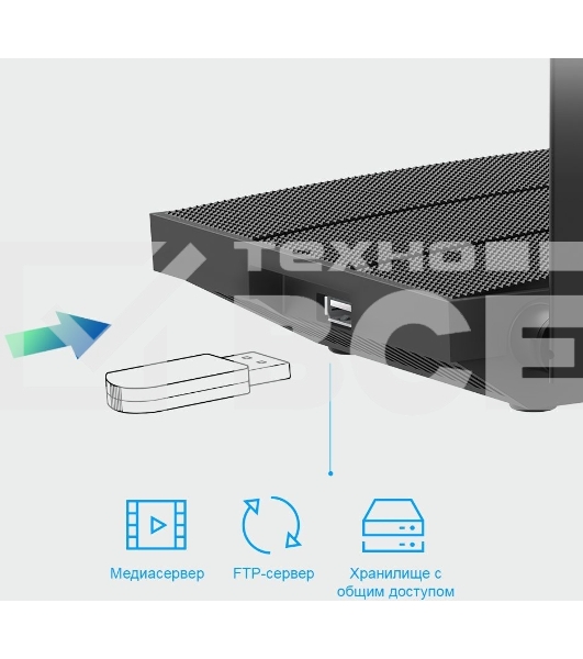 Роутер беспроводной TP-Link Archer C6U AC1200 10/100/1000BASE-TX/4G ready черный