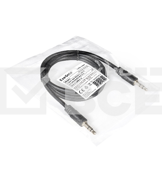 Кабель аудио Exegate EX284942RUS EX-CCA-404-1.2 (3.5mm Jack M/3.5mm Jack M, 1,2м, позолоченные контакты)