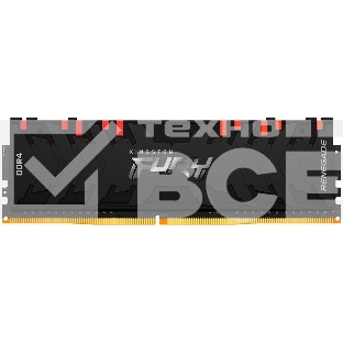 Оперативная память Kingston Fury Renegade, DDR4, 8GB (1x8GB), 3000MHz, CL15, с радиатором, RGB, чёрный