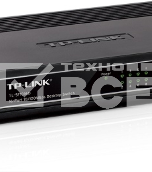 Коммутатор TP-Link SMB TL-SF1016D Коммутатор 16-port 10/100M Desktop Switch, 16 10/100M RJ45 ports, Plastic case