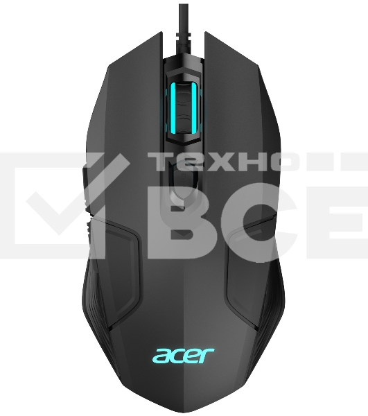 Мышь проводная Acer OMW170 черный, 3200 dpi, USB, кнопки - 6