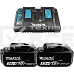 Аккумулятор+з\у Makita 191L75-3DC18RD-1шт+BL1850B-2шт,18В,5.0Ач,Li-ion,кор, фото2