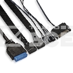 Компьютерный корпус Miditower ExeGate EVO-8225-NPX500 (ATX, БП 500NPX с вент. 12см, 2*USB+1*USB3.0, черный, 2 вент. с RGB подсветкой и полоса на передней панели, боковая панель - закаленное стекло), фото4
