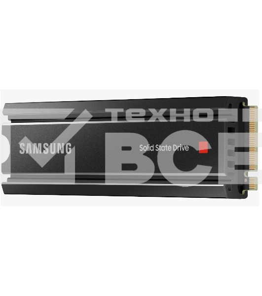 Накопитель SSD Samsung 980 PRO MZ-V8P2T0CW, 2Tb, PCIe 4.0 x4, M.2 2280, NVMe, R/W 7000/5100, с радиатором