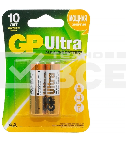 Батарея GP Ultra Alkaline 24AU LR03 AAA (2шт)