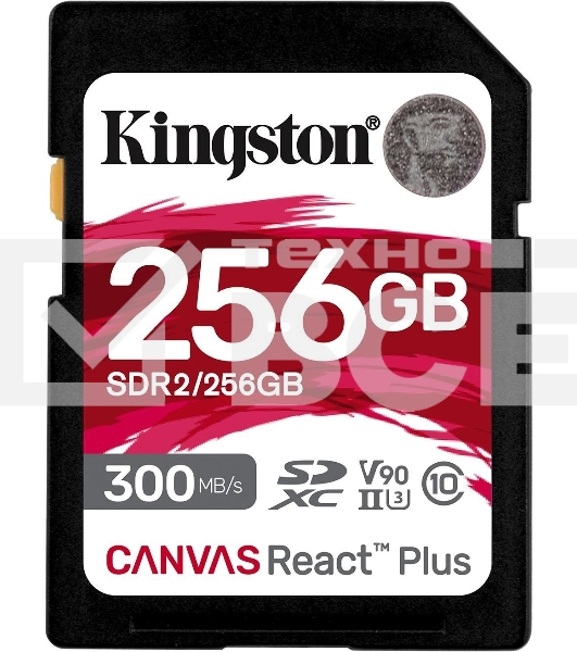 Флеш карта SDXC 256Gb Class10 Kingston SDR2/256Gb Canvas React Plus w/o adapter