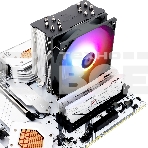 Кулер для процессора Thermalright Burst Assasin 120 ARGB (4-pin PWM, 154mm, Ni/CU, 6x6mm, ARGB, 1x120mm, 66.17CFM, 25.6dBA, 1550RPM, S: 1700, 1200, 115X, AM5, AM4), фото 1