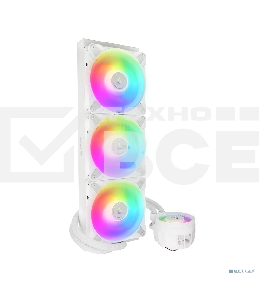 Жидкостная система охлаждения Arctic Liquid Freezer III 420 A-RGB белый, 140 мм, алюминий, 2800 об/мин, 26 дБ, 4 pin, 374 Вт