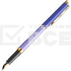 Ручка перьевая Waterman Hemisphere Colour Blocking (2179900) Purple GT сталь нержавеющая/позолота F подар.кор., фото3