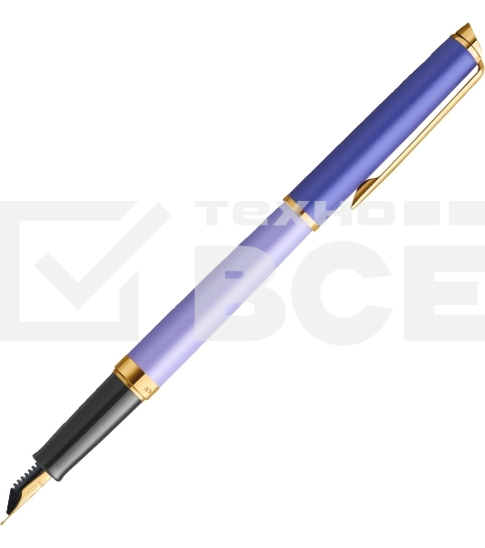 Ручка перьевая Waterman Hemisphere Colour Blocking (2179900) Purple GT сталь нержавеющая/позолота F подар.кор.