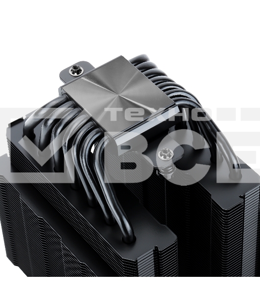Кулер для процессора Thermalright Phantom Spirit 120 SE черный (4-pin PWM, 154mm, Ni/Cu, 7x6mm, 2x120mm, 66.17CFM, 25.6dBA, 1500RPM, S: 1200, 1700, 1851, 115X, AM4, AM5, silver, black)