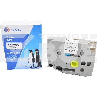 Картридж ленточный G&G GG-TZES241 черный на белом 18x8 для Brother 1230/1280/1280VP/2700VP