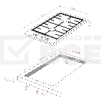Варочная поверхность Kuppersberg FS 36 X, газ, High-Tech, 29 см, автоматический электроподжиг, газ-контроль, форсунки под сжиженый газ, SABAF конфорки, чугунные решетки, цвет нержавеющая сталь, цвет фурнитуры черный, фото 1