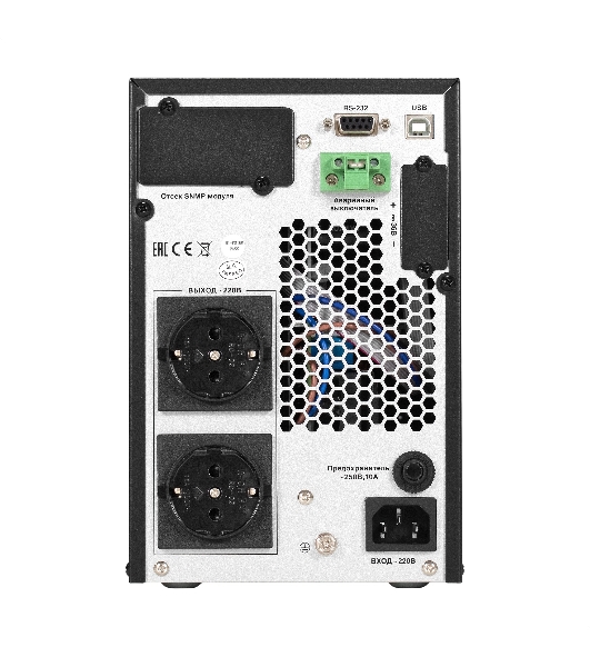 Источник бесперебойного питания On-line ExeGate PowerExpert TL-1000.LCD.AVR.2SH.USB.RS232.SNMP 1000VA/1000W, On-Line, PF=1, LCD, 2*Schuko, RS232, USB, SNMP-slot, встроенные батареи 12V 7.2Ah - 2шт, Tower, металлический корпус, черный