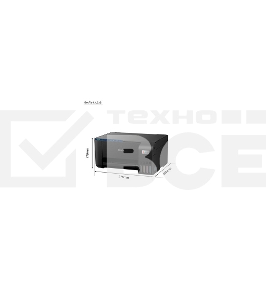 МФУ струйное Epson EcoTank L3252/А4/цветная печать/до 5-10 стр. в мин./лоток подачи 100 л./черный (C11CJ67423) (L3252)