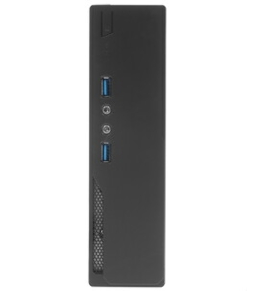 Компьютерный корпус FoxLine FL-105-AD120-DC-INF (FL-105-AD120-DC-INF) FL-105-AD120-DC-INF mITX case (2L), 2хUSB 2.0+2хUSB 3.0, 1хcombo audio, 40мм FAN, VESA, w/DC-ATX converter, w/120W pwr adapter, w/pwr