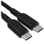 Кабель Qumo light series, USB-Type C, 1м, 5В, 1A, опл. PVC, кон. PVC, круглый, черный, фото4