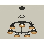 Светильник Ambrella light XR92051402/7 SBK/PYG/CL черный песок/золото желтое полированное/прозрачный GX53 (A9205,C9238,N8145), фото4