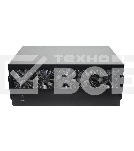 Корпус для майнинга Exegate EX270772RUS Pro 13-430 <без БП, 2*USB, 5*fan 120мм, места под: 13 видеокарт, 2 БП>
