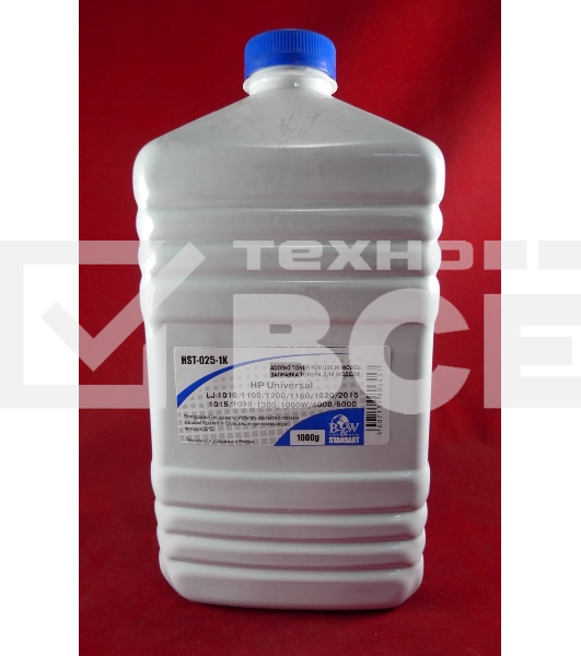 Тонер HP Universal (LJ 1010/1012/1015/1018/1020/1100/1150/5L/6L/1160/1320/2015/1000W/1200/1300/4000/5000, Canon LBP2900/3200) (фл. 1кг) B&W Standart фас. Россия