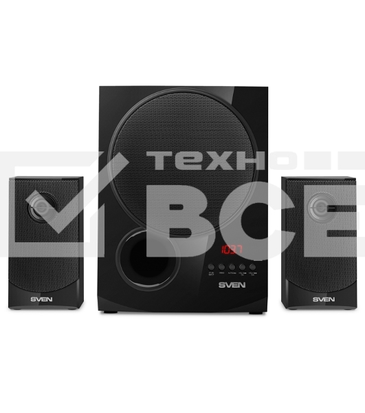 Акустическая система 2.1 SVEN MS-2080 / 70 Watt / ~220V 50Hz / FM-тюнер, USB/ SD, дисплей / BLUETOOTH / ПДУ / Black