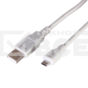 Кабель USB (шт. micro USB - шт. USB A) 3 метра, серый Rexant