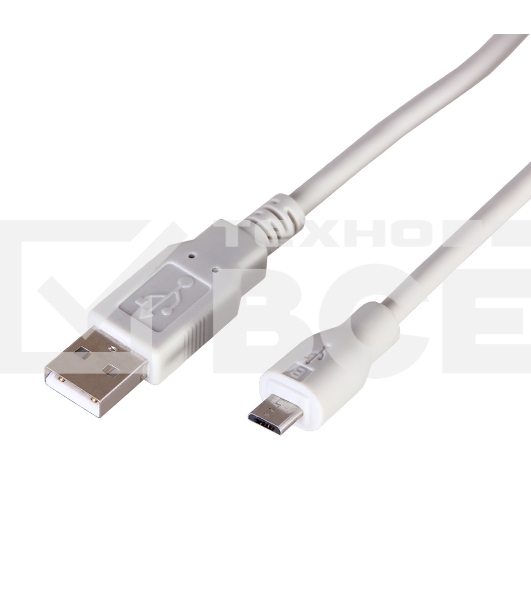 Кабель USB (шт. micro USB - шт. USB A) 3 метра, серый Rexant