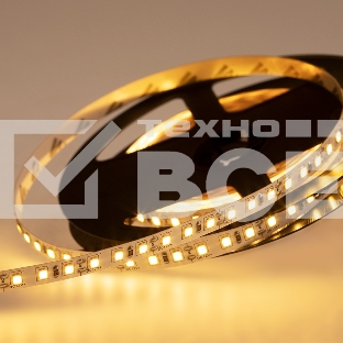 Лента LED 12 В, 8 мм, IP23, SMD 2835, 120 LED/m, 12 V,  цвет свечения теплый белый (3000 K)