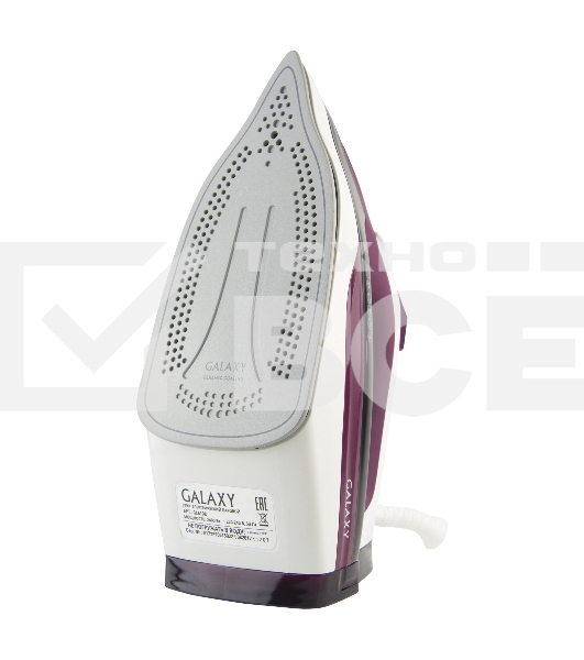 Утюг Galaxy Line GL 6108, бордовый с белым, паровой, 2400 Вт, постоянный пар 50 г/мин, паровой удар 230 г/мин, функции: автоотключение, самоочистка, антикапля, антинакипь, вертикальное отпаривание, индикатор автоотключения, индикатор нагрева, функция увла