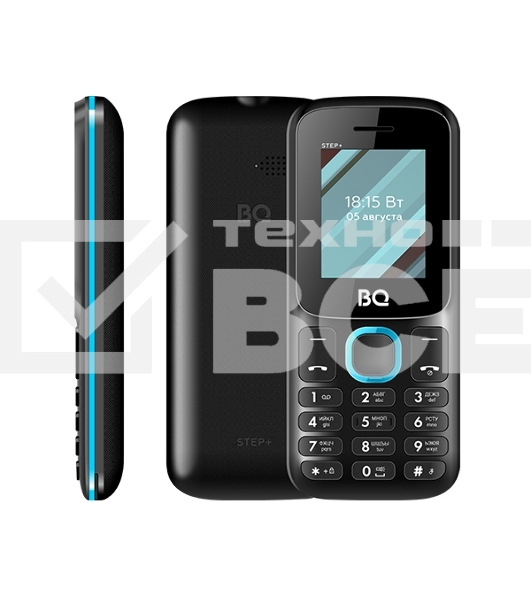Мобильный телефон BQ 1848 Step+ черный/зеленый