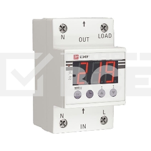 Реле напряжения с дисплеем MRV 40А PROxima EKF MRV-40A