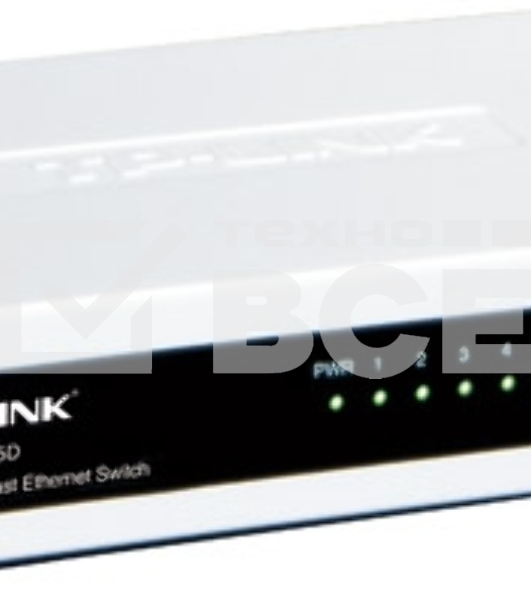Коммутатор TP-Link SOHO TL-SF1005D Коммутатор 5-port 10/100M mini Desktop Switch, 5 10/100M RJ45 ports, Plastic case