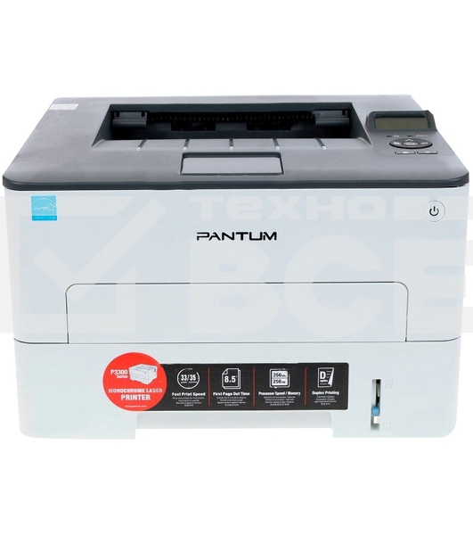 Принтер лазерный Pantum P3300DN, А4, ч/б, печ. до 33 стр/мин, 1200 X 1200 dpi, USB, RJ-45