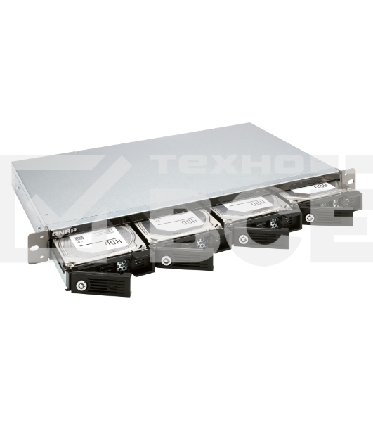 Полка расширения сетевого хранилища без дисков channel QNAP DAS TR-004U 4-Bay 2.5/3.5 SATA  Type-C USB 3.1 Gen 1 (5 Gb/s )  Direct Attached Storage with Hardware RAID. W/o rail kit RAIL-B02