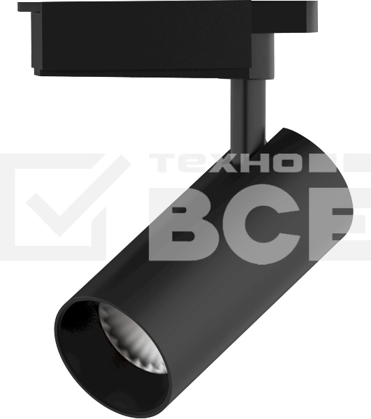 Светильник трековый цилиндр 20W 1650lm 4000K 180-240V IP20 65*210мм черный угол 24º LED 1/40