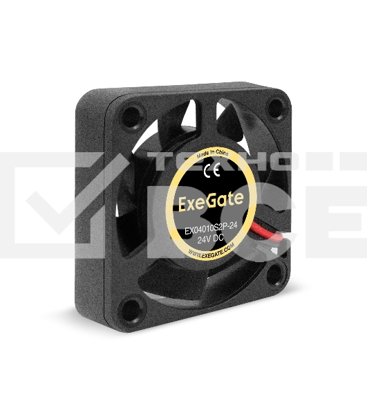 Вентилятор для корпуса ExeGate EX04010S2P-24 черный, 40 мм, 7500 об/мин, 35.5 дБ, 2 pin