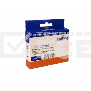 Картридж струйный PL-LC900C для принтеров Brother DCP110C/DCP-115C/DCP-120C/115c/120c820cw/640cw Cyan водн ProfiLine