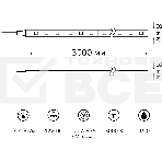 Лента Basic 12V 14,4W/m 1400lm/m 3000K IP20 LED 3m 1/100, фото 1