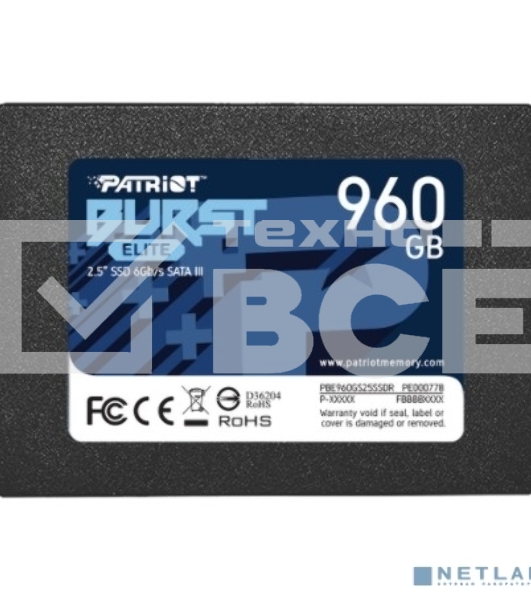 Накопитель SSD Patriot Burst Elite, 960GB, SATA, 2.5