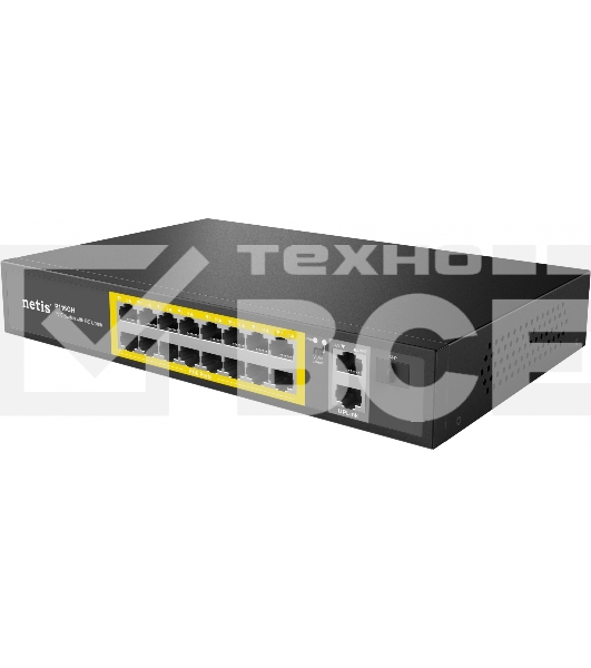 Коммутатор NETIS 16PORT 10/100M 16POE+2XGE+SFP P116GH
