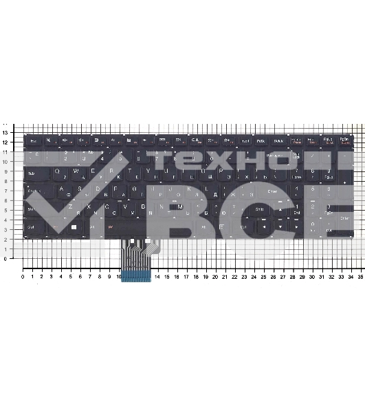 Клавиатура для ноутбука Lenovo Ideapad U530 U530P U530P-IFI черная с подсветкой