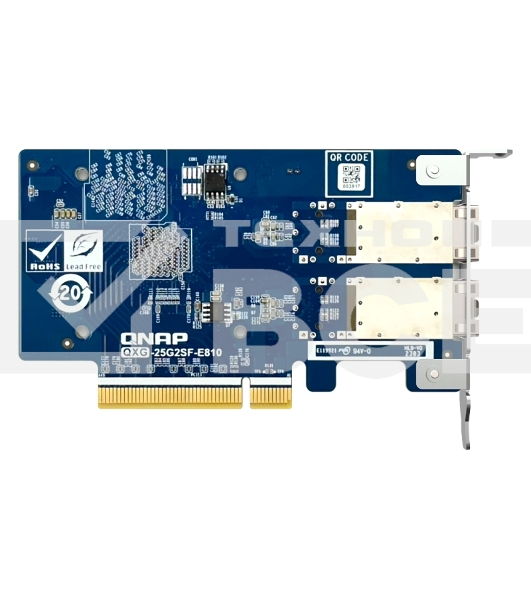 Сетевая карта/ QNAP QXG-25G2SF-E810 Dual Port 25Gbps/10Gbps SFP28 PCIe Gen4 x8