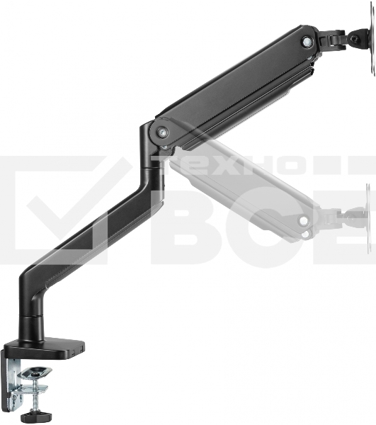 Кронштейн для мониторов Ultramounts UM730 черный 17'-45' макс.16кг крепление к столешнице поворот и наклон