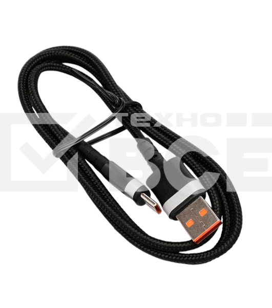 Кабель USB2.0 Cablexpert CCP-USB2-AMCM-66W-1M, AM/Type-C, 6A, 66Вт, QC3.0, медь, 1м, черный, пакет