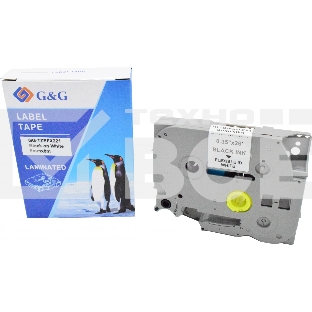 Картридж ленточный G&G GG-TZEFX221 черный на белом 9x8 для Brother 1010/1280/1280VP/2700VP